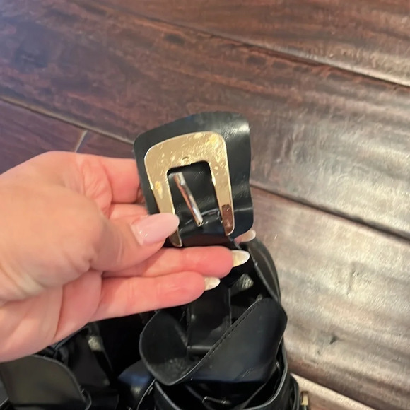 Jessica Buurman Black Gold double buckle boots size 38 - Picture 12 of 14